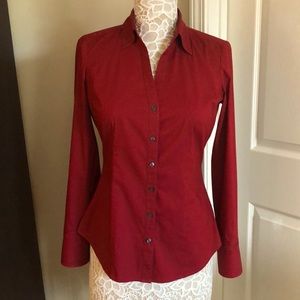 Perfect condition EXPRESS long sleeve button down shirt size S red color